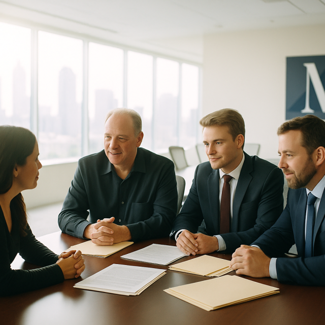 Legal consultation in modern conference room